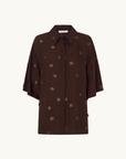 Camilla and Marc Ottilie 2.0 Short Sleeve Shirt in Chocolate