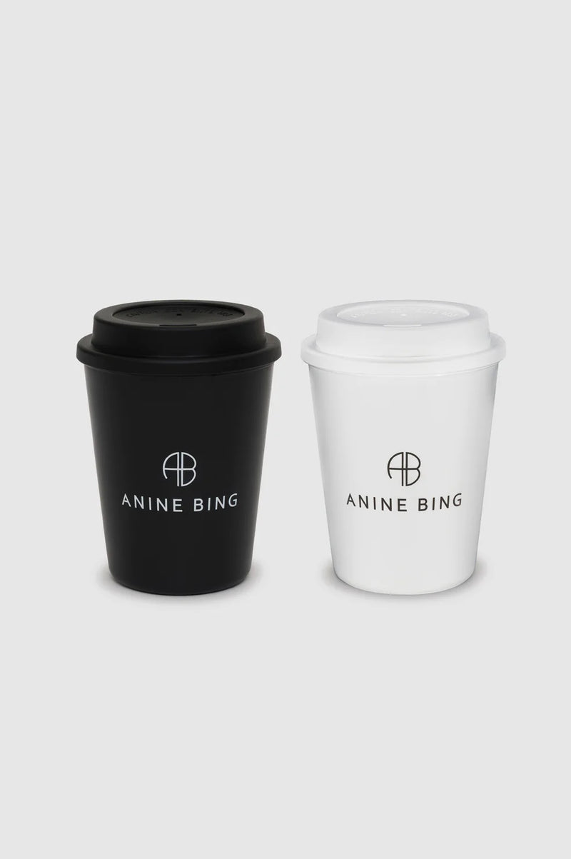 AB Coffee Cup Twin Pack BLACK Anine Bing-Anine Bing-Frolic Girls