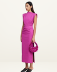Acler Bepton Midi Dress in Electric Plum