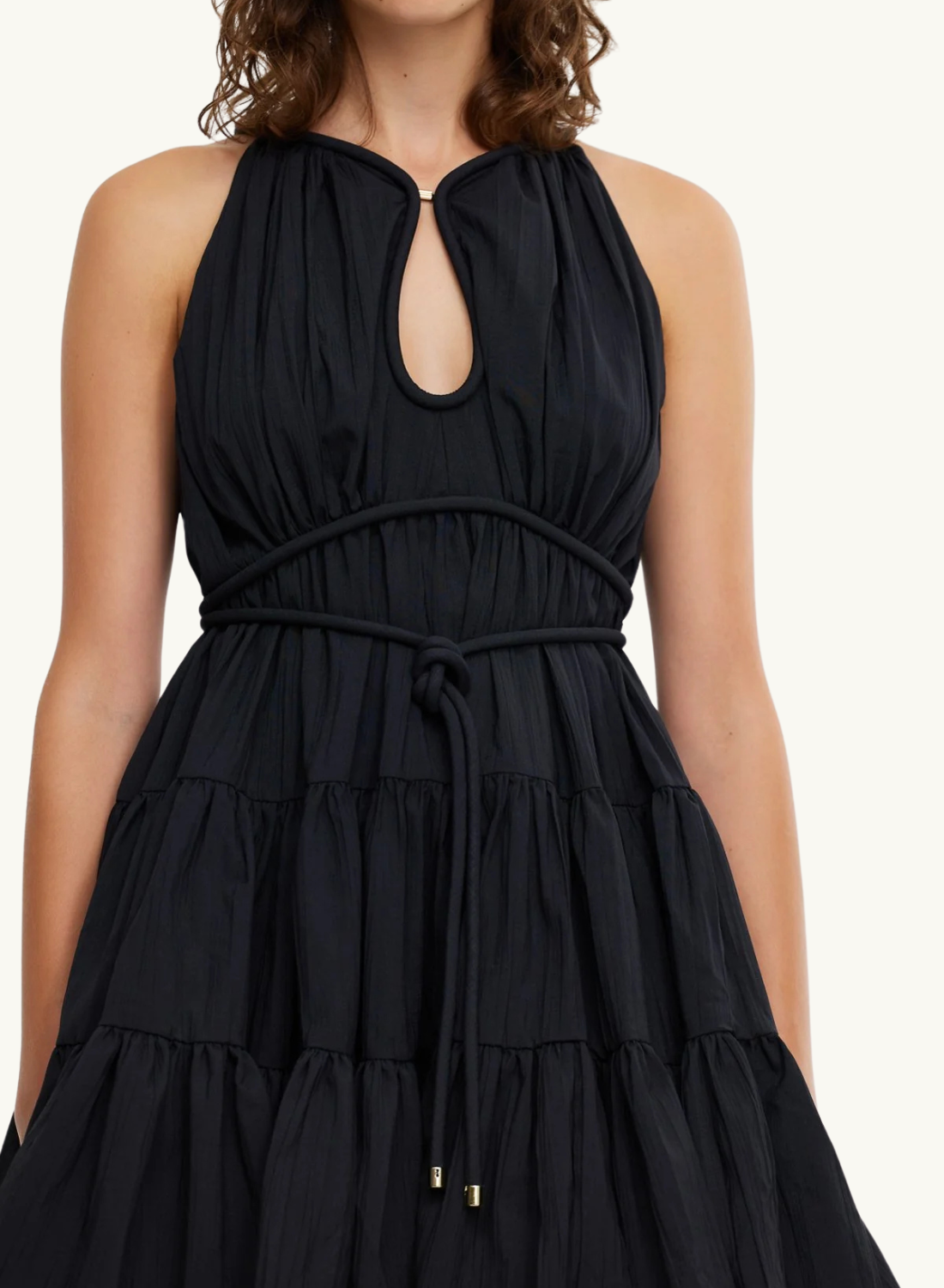 Acler Glastonbury Mini Dress in BLACK Frolic Girls Acler Glastonbury Mini Dress in BLACK Frolic Girls