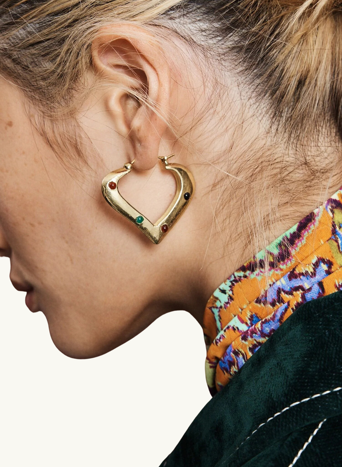 Alemais Atomic Heart Hoop Earrings