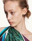Alemais Atomic Heart Mini Stone Stud Earrings