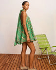 Alemais Fish Sticks Mini Dress in Green