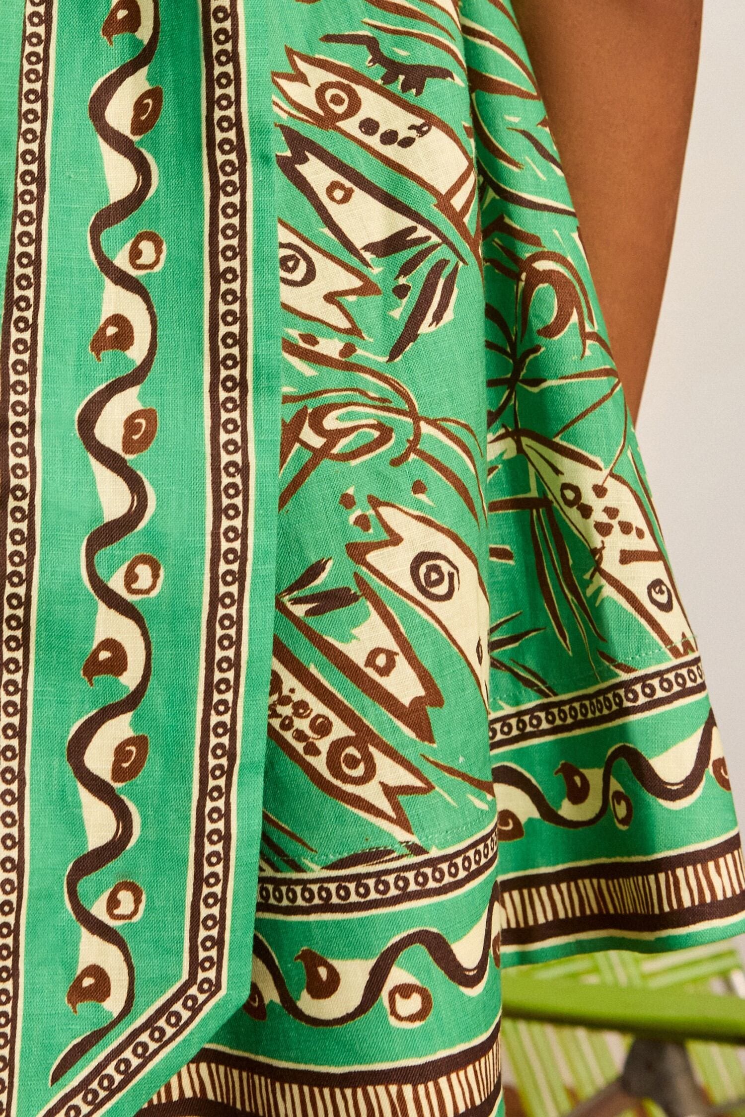 Alemais Fish Sticks Mini Dress in Green
