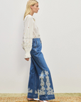 Alemais Giulia Embroidered Blouse in IVORY
