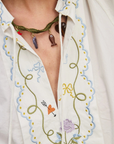 Alemais Giulia Embroidered Blouse in IVORY