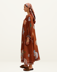 Alemais Laurence Tie Front Shirtdress in Rust