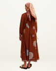Alemais Laurence Tie Front Shirtdress in Rust