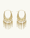 Alemais Le Jardin Spike Drop Hoop Earrings in GOLD