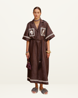 Alemais Leandra Corded Relaxed Shirt Dress