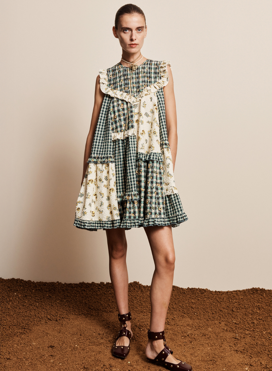 Alemais  Outrider Seersucker Mini Dress