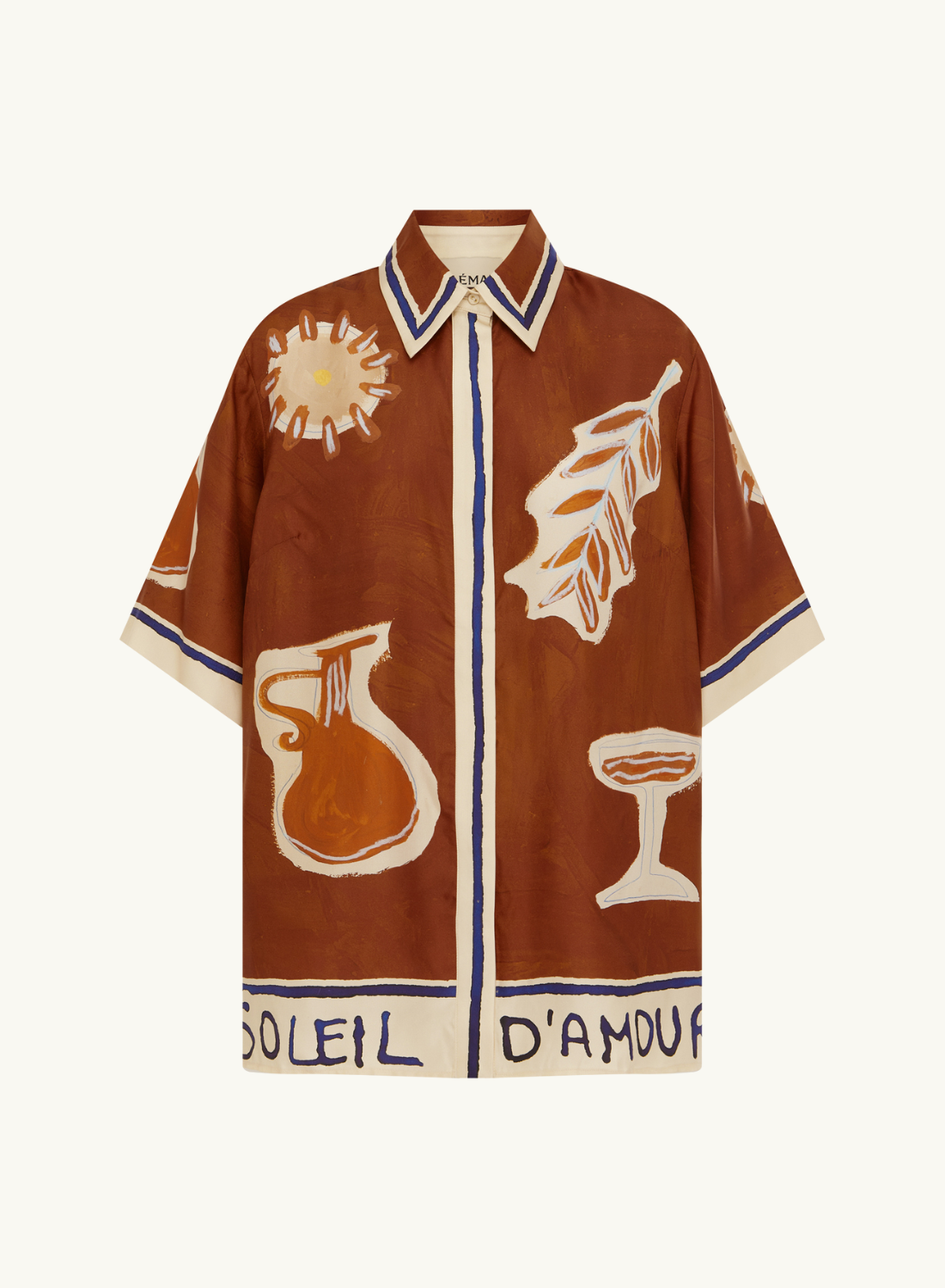 Alemais Soleil D&#39;Amour Silk Shirt in RUST