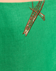Alemais Wanda Embroidered Midi Dress in EMERALD