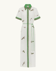 Alemais Wanda Embroidered ShirtDress in IVORY