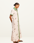 Alemais Wanda Embroidered ShirtDress in IVORY