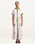 Alemais Wanda Embroidered ShirtDress in IVORY