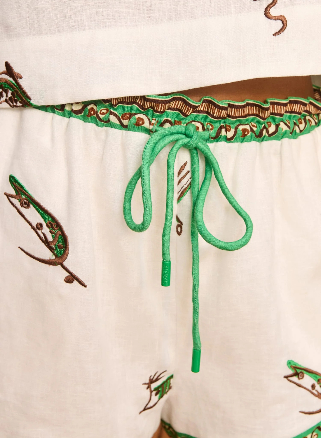 Alemais Wanda Embroidered Short in IVORY