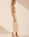 Amura Splice Cut Out Midi Dress CREAM Shona Joy-Shona Joy-Frolic Girls