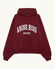 Anine Bing Alec Hoodie Sport in CABERNET