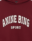 Anine Bing Alec Hoodie Sport in CABERNET