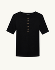 Anine Bing Alessia Tee in BLACK