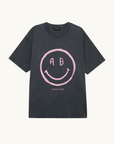 Anine Bing Cade Smilie Tee in Washed Grey
