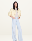 Anine Bing Cade Tee in Washed White Leopard
