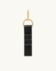 Anine Bing Cruise Keyring in BLACK EMBOSSED CROC