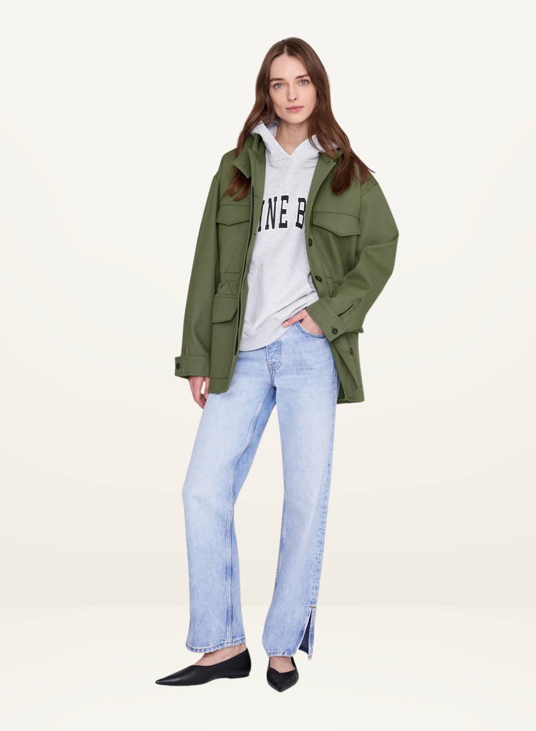 Anine Bing Harvey Sweatshirt in New Classic HEATHER GREY