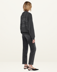 Anine Bing Jaci Sweatshirt Lyrics in WASHED BLACK