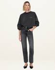 Anine Bing Jaci Sweatshirt Lyrics in WASHED BLACK