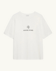 Anine Bing Jaylin Tee Monogram in IVORY