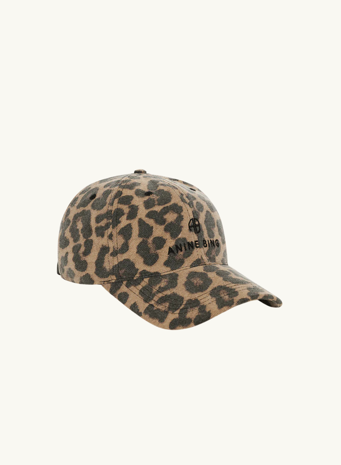 Anine Bing Jeremy Cap in Leopard Black &amp; Brown