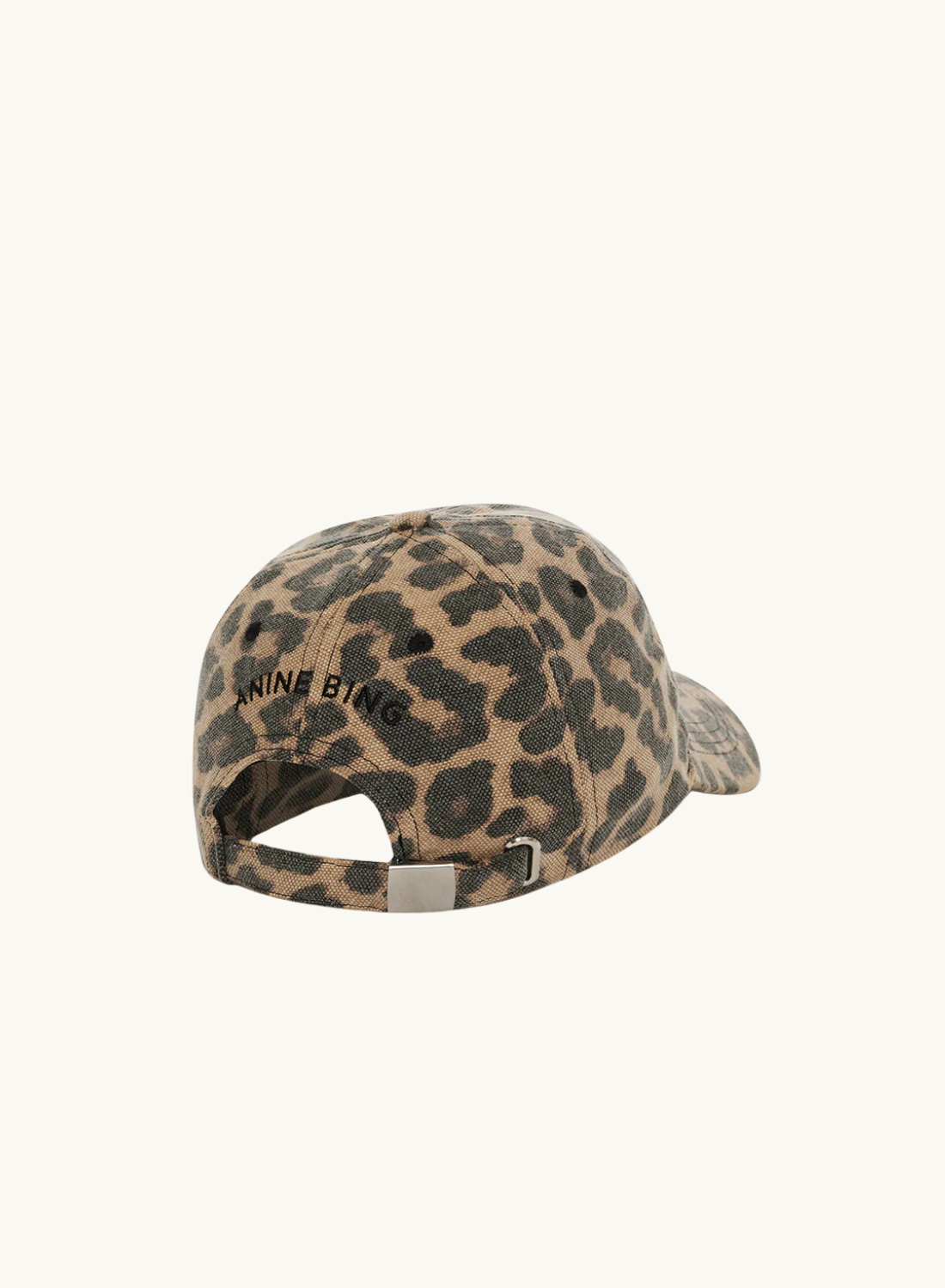 Anine Bing Jeremy Cap in Leopard Black &amp; Brown