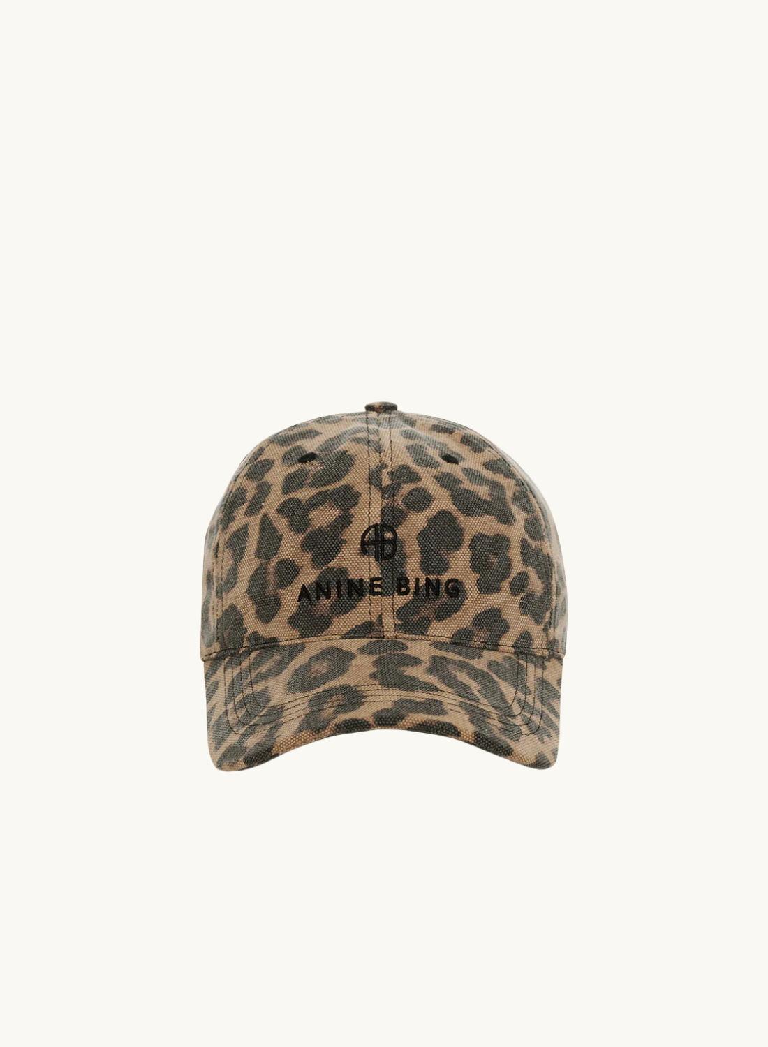 Anine Bing Jeremy Cap in Leopard Black &amp; Brown