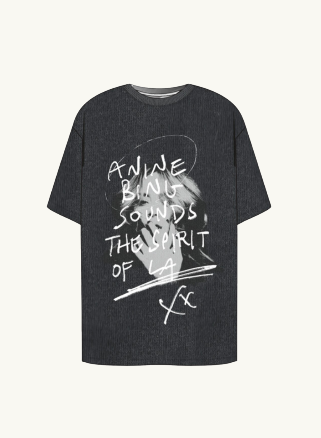 Anine Bing Kent Tee Spirit in WASHED BLACK-Anine Bing-Frolic Girls