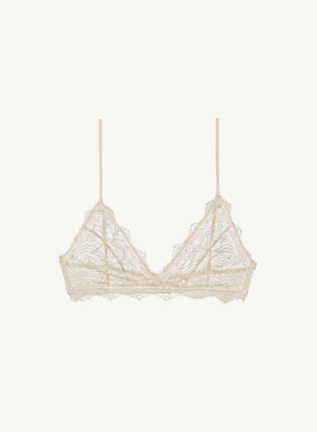 Anine Bing Lace Bra with Trim in NUDE-Anine Bing-Frolic Girls