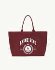 Anine Bing Leo Canvas Tote Collegiate in FIG