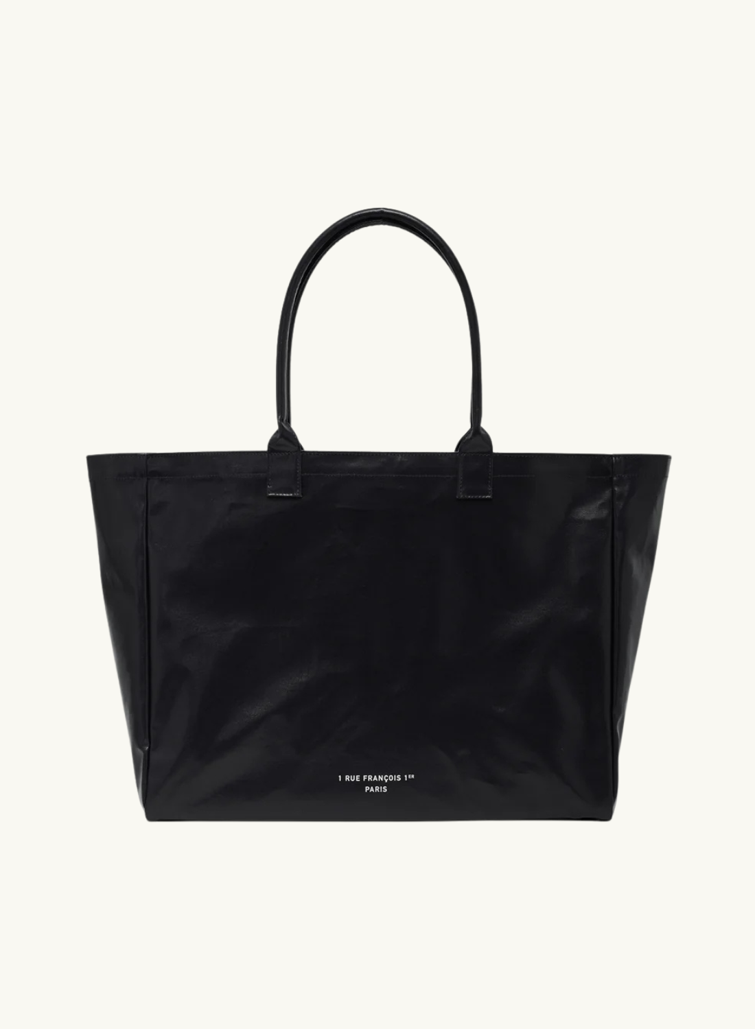 Anine Bing Leo Coated Canvas Tote Bag in Black