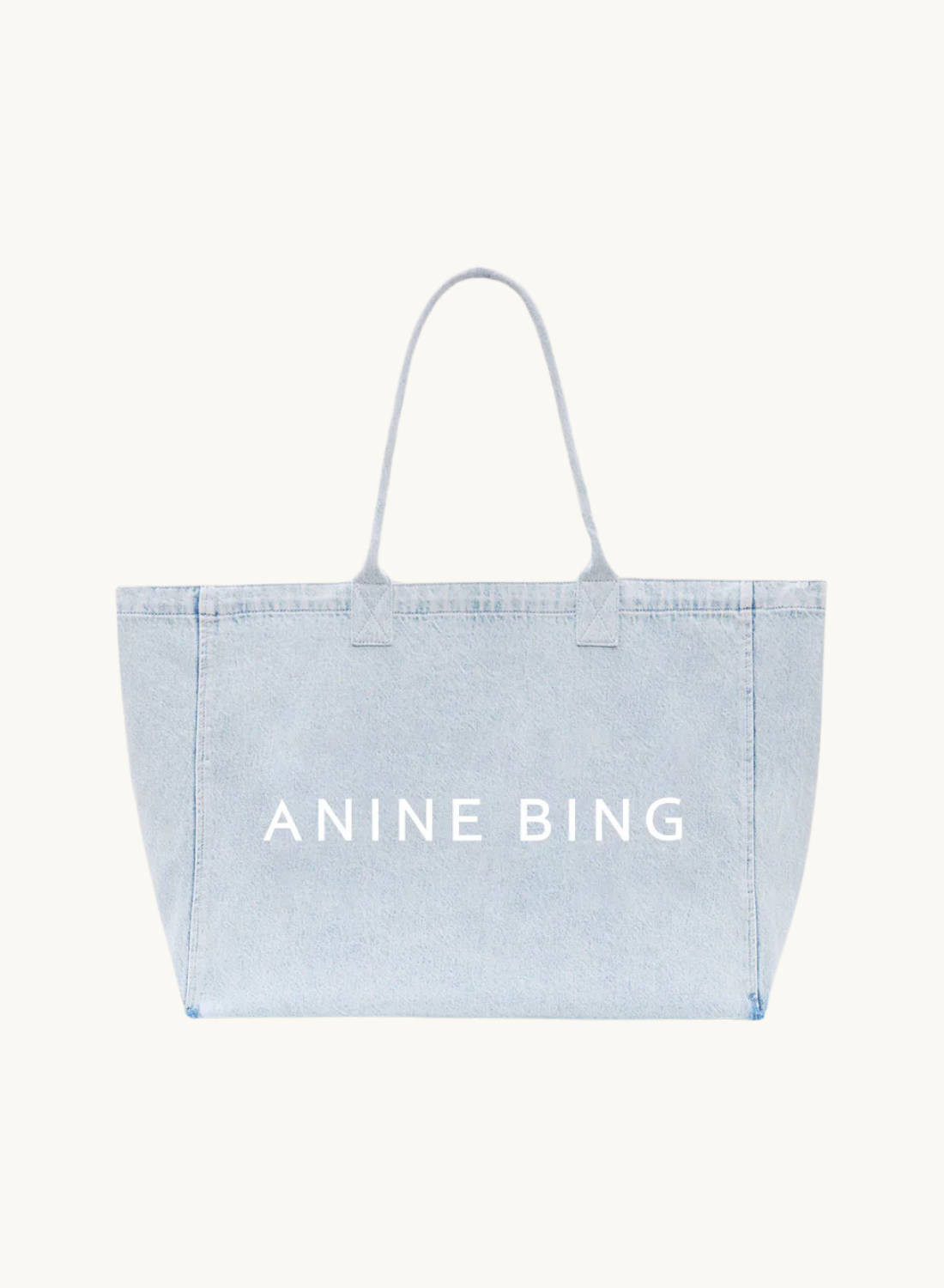 Anine Bing Leo Denim Tote Bag in Ink Blue