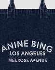 Anine Bing Leo Denim Tote Bag in Ink Blue
