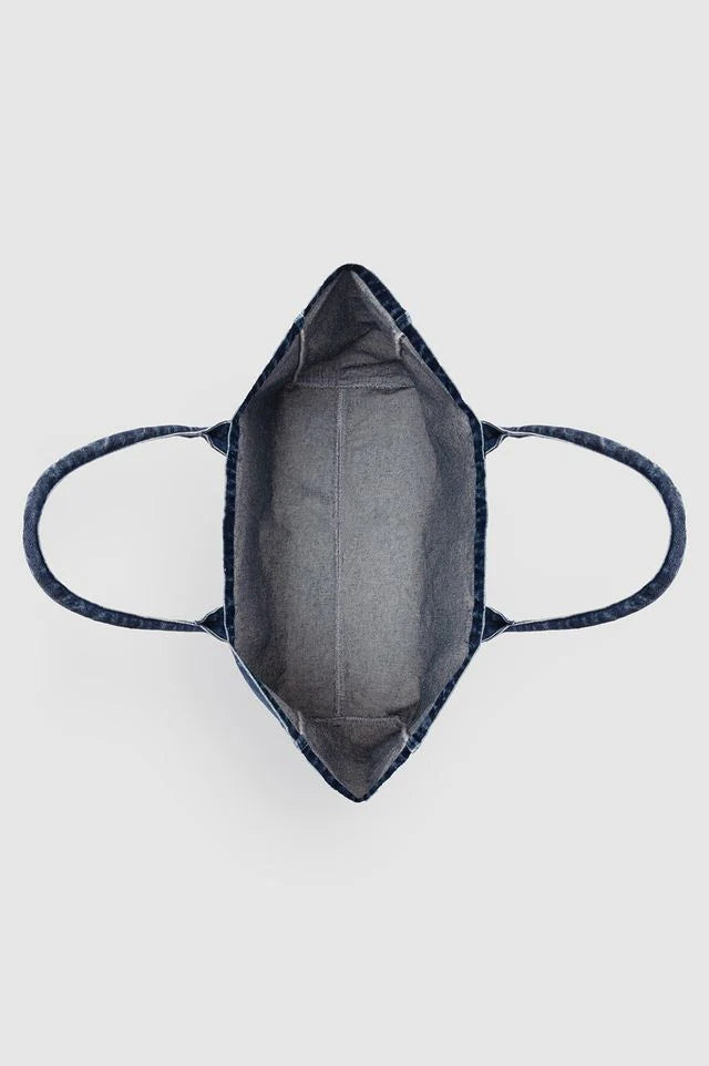 Anine Bing Leo Denim Tote Bag in Ink Blue