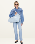 Anine Bing Leo Denim Tote Bag in Ink Blue