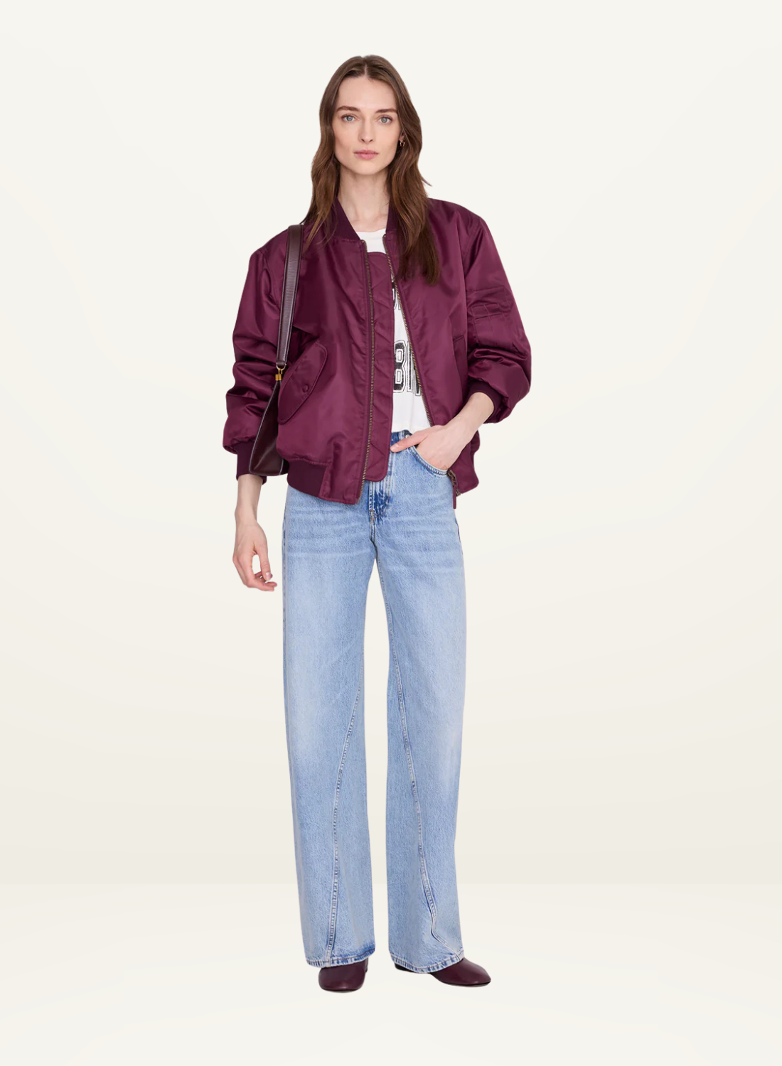 Anine Bing Leon Bomber Jacket in FIG
