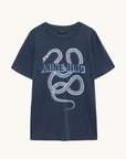 Anine Bing Lili Snake Tee in Washed Black