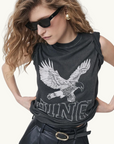 Lili Tee Retro Eagle WASHED BLACK Anine Bing-Anine Bing-Frolic Girls