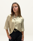 Anine Bing Mary Shirt in OATMEAL