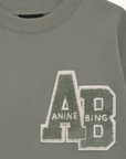 Anine Bing Miles Letterman Sweatshirt in SAGE