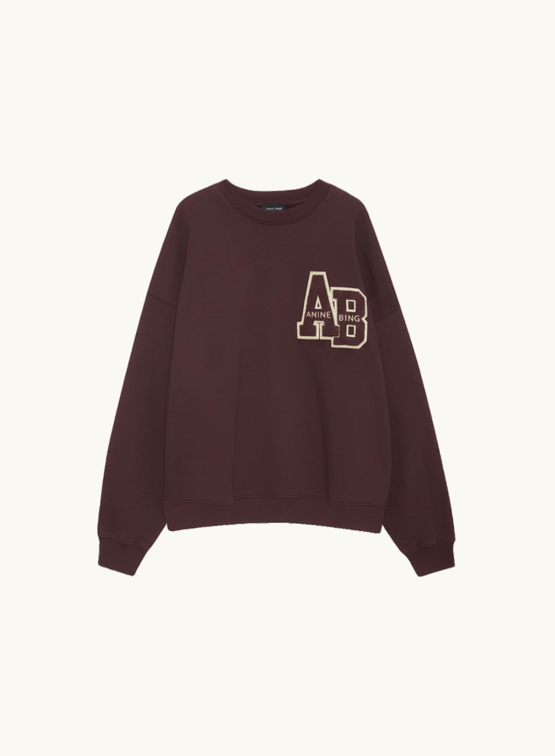 Anine Bing Miles Sweateshirt Letterman in FIG