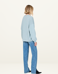 Anine Bing Miles Sweatshirt Letterman in Pastel Blue